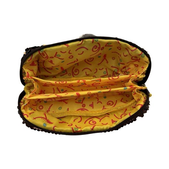 TY Fashion Flippy Sequin Pencil Bag Dangler the Sloth Brown Gold Flip Sequins 8" - Picture 4 of 6